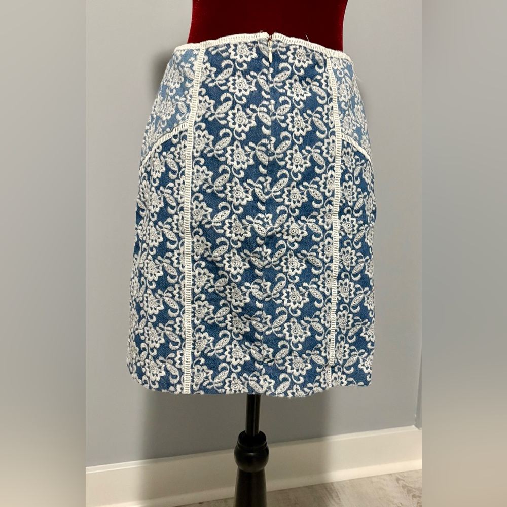 Denim Lace Skirt